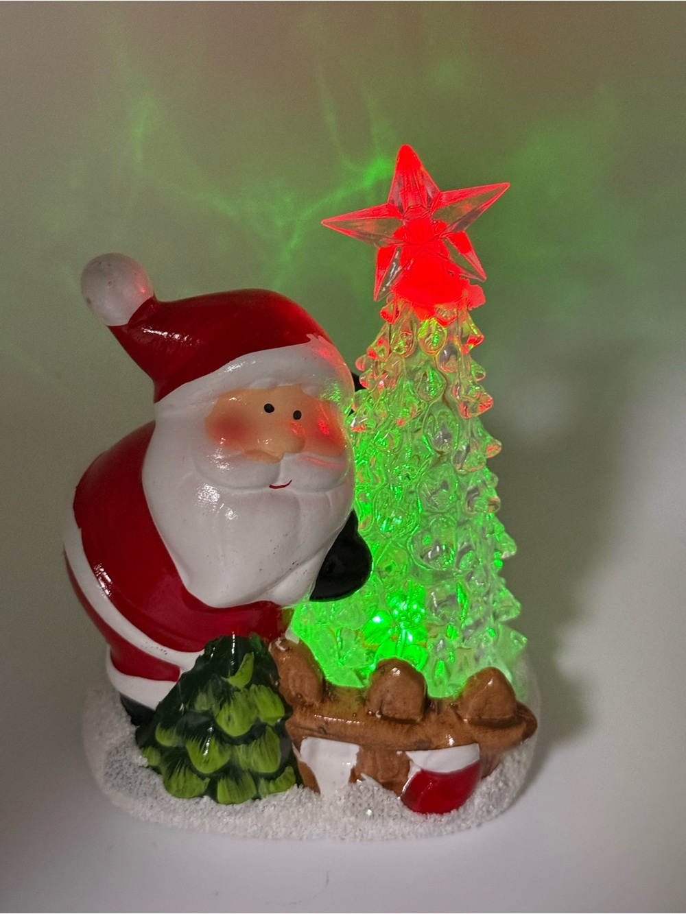 Christmas light-up Santa figurine